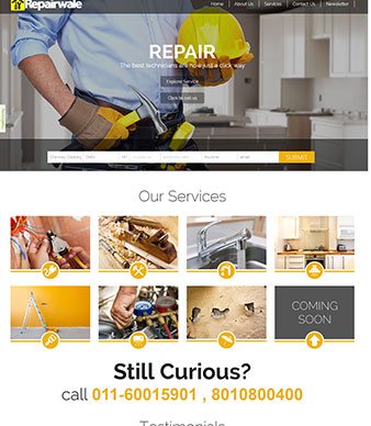 VP Soft Vision Portfolio of website of repairwale